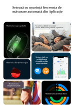 Brățară inteligentă CalmTotal®cu AI, fără ecran – stres, somn, puls, tensiune, variabilitate ritm cardiac, oxigen, activitate, pași, ciclu menstrual - imagine 5