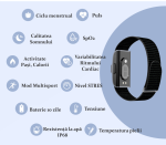 Brățară inteligentă CalmTotal®cu AI, fără ecran – stres, somn, puls, tensiune, variabilitate ritm cardiac, oxigen, activitate, pași, ciclu menstrual - imagine 7