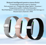 Brățară inteligentă CalmTotal®cu AI, fără ecran – stres, somn, puls, tensiune, variabilitate ritm cardiac, oxigen, activitate, pași, ciclu menstrual - imagine 9