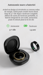 Inel inteligent CalmTotal®Premium, Monitorizare somn și activitate fizică, Negru - nr. 9 - imagine 5