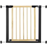 Poarta de siguranta Safety Gate pentru scari, ajustabila, din lemn cu structura otel, 82-89cm, negru maro - imagine 11