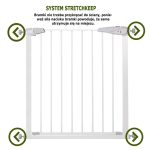 Poarta de siguranta Safety Gate pentru scari, ajustabila 76-85 cm, din otel, alba - imagine 4