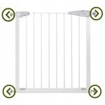 Poarta de siguranta Safety Gate pentru scari, ajustabila 76-85 cm, din otel, alba - imagine 6