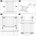 Poarta de siguranta Safety Gate pentru scari, ajustabila, din lemn cu structura otel, 82-89cm, negru maro - imagine 14