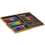 Set de pictura si desen pentru copii, 150 de piese, trusa lemn maro - imagine 18