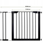 Poarta de siguranta Safety Gate pentru scari, ajustabila 89-96 cm, din otel, neagra