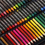 Set de pictura si desen pentru copii, 150 de piese, trusa lemn maro - imagine 24