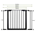 Poarta de siguranta Safety Gate pentru scari, ajustabila 75-82 cm, din otel, neagra
