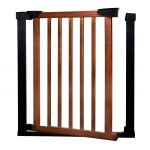 Poarta de siguranta Safety Gate pentru scari, ajustabila 75-82 cm, din otel si lemn, negru maro - imagine 2