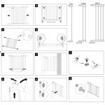 Poarta de siguranta Safety Gate pentru scari, ajustabila, din lemn cu structura otel, 89-96cm, negru maro - imagine 10
