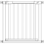 Poarta de siguranta Safety Gate pentru scari, ajustabila, din lemn cu structura otel, 75-82cm, negru maro - imagine 11