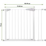 Poarta de siguranta Safety Gate pentru scari, ajustabila 90-99 cm, din otel, alba