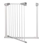 Poarta de siguranta Safety Gate pentru scari, ajustabila 132-141 cm, din otel, alba - imagine 2