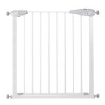Poarta de siguranta Safety Gate pentru scari, ajustabila 132-141 cm, din otel, alba - imagine 6