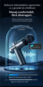 Aparat de masaj KONKA V19, 6 viteze reglabile, 6 capete de masaj, ameliorează oboseala, promovează relaxarea musculară, 1200mAh - imagine 2